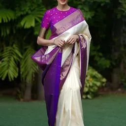 Aldwych Woven Design Zari Banarasi Saree With Unstitched Blouse Piece-picture-21