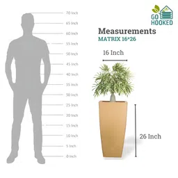 Go Hooked Brown Matrix Shaped Planters image 4