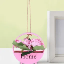 Ekhasa Pink 1 Pieces Hanging Artificial Plant With Pot-4