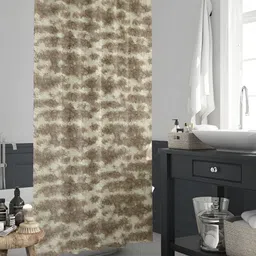 ArtzFolio Brown & Cream-Colored Printed Waterproof Shower Curtain-16
