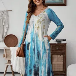 JC Mode Tie and Dye Print A-Line Dress-picture-27