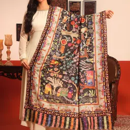 Pashmoda Women Tribal Embroidered Shawl-picture-2