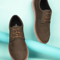 Hush Puppies Men Leather Lace-Up Casual Derby Shoes-image-48