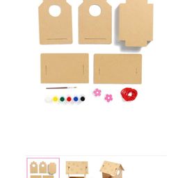 Kidoz Build Your Own Bird House Craft DIY Activity Kit Raw MDF - Multicolour image 5