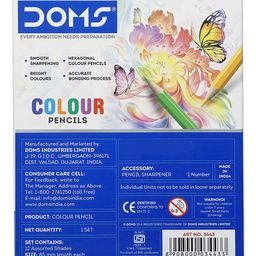 Doms Color Pencils With Sharpener Multicolor - 12 Pieces image 5