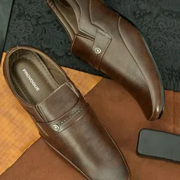Provogue Men Leather Formal Slip-On Shoes-image-93