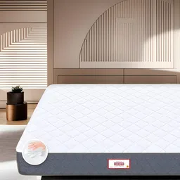 COIRFIT White & Grey Quilted Cotton Anti Microbial Orthopedic Mattress-image-78