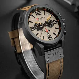 Curren Men Patterned Leather Wrap Around Straps Analogue Watch 7U-7TL7-PLOU-image-10