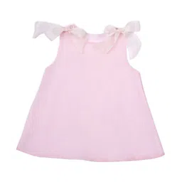 YK Girls Solid A-Line Dress with Bows-image-61