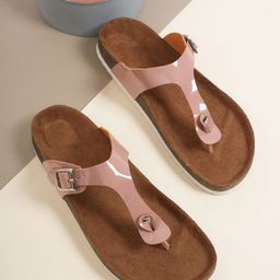 MOZAFIA Women T-Strap Flats-image-71
