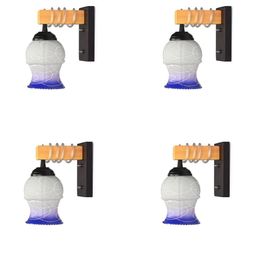SOMIL Blue Glass Cylinder Printed Wall Lamps-image-119