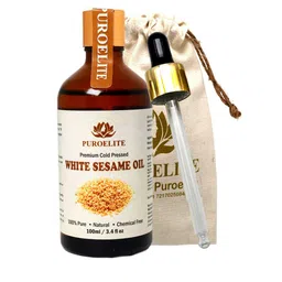 Puroelite Cold Pressed White Sesame Oil With Dropper For Hair & Glowing Skin - 100 ml-image-4
