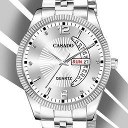 CASADO Men Embellished Dial & Stainless Steel Straps Analogue Watch 636-SILVER-SILVER-DD-image-98