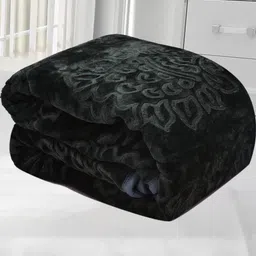 Doristyle Grey 300 GSM SOLID MINK Double Bed Blanket-picture-9