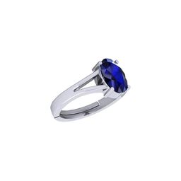Barmunda gems Blue Stone Studded Silver-Plated Finger Ring-image-28