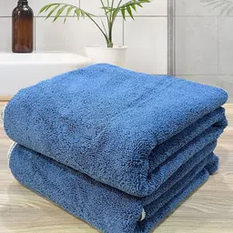 LABHAM Navy Blue 2 Pieces 450 GSM Bath Towel-image-9