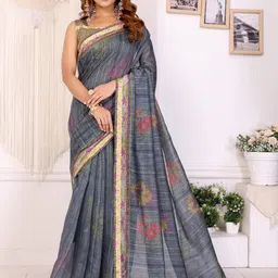JYA Printed Celebrity Inspired Banarasi Silk Saree For Women-picture-11