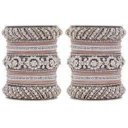 leshya Set Of 42 Stone-Studded Brass Bangles-picture-22