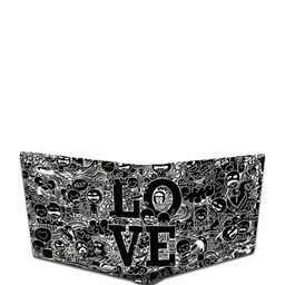 TEMIER Men Typography Printed Canvas Two Fold Wallet image 4
