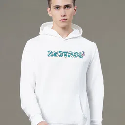 Red Tape Men Graphic Print Fleece Baggy Fit Hoodie-image-56