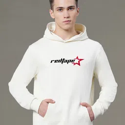 Red Tape Men Graphic Print Fleece Baggy Fit Hoodie-picture-11