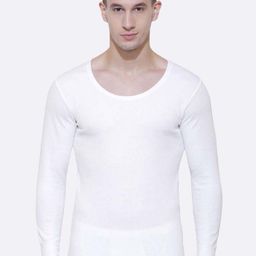 DYCA Men Off White Solid Cotton Thermal Tops-image-60