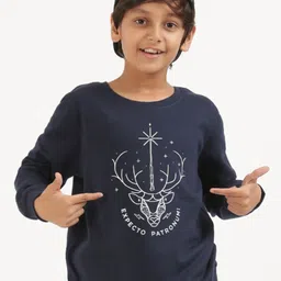 Nap Chief Boys Navy Blue Harry Potter Glow In The Dark Sweatshirt-image-39