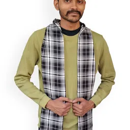 SWITCHON Men Checked Cotton Mufflers-image-30