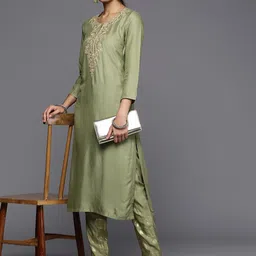 Biba Women Yoke Design Kurta with Trousers-image-40