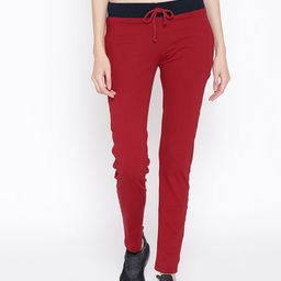Cayman Women Maroon Solid Track Pants-picture-50