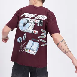 glitchez Graphic Print Oversized Fit T-shirt-image-57