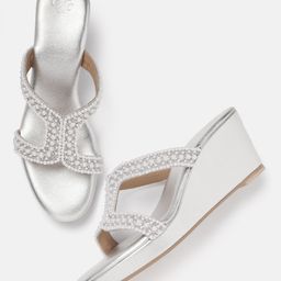 House of Pataudi Embellished Wedge Heels-33