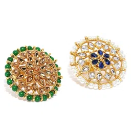 Zaveri Pearls Women Set of 2 Adjustable Finger Rings-10