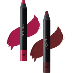 ME-ON Set of 2 Photoface Long Lasting Matte Finish Lip Crayon - Shade 08 & 24-17
