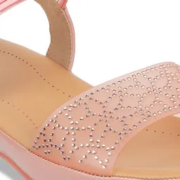 Metro Embellished Open Toe Wedges With Backstrap image 4