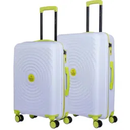 Nasher Miles Goa Hard-sided Polypropylene Set of 2 Lavender Fluorescent Green Trolley Bag(65&75Cm)-92