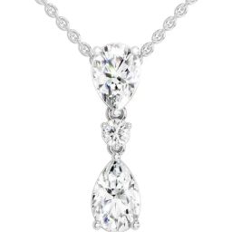 Sparkles Lab Grown Diamond 14k (585) White Gold Pendant for Women-image-24