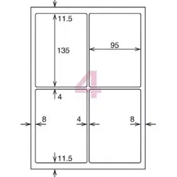 Kokuyo 0.11/0.19 mm A4 196 g/m² Glossy Paper Label for Color Laser & Color Copier Printer, LBP-G1904 (Bag of 100 Sheets) image 2