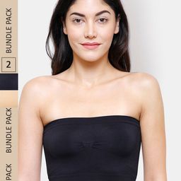 NOIRA Pack Of 2 Half Coverage Lightly Padded All Day Comfort Cotton Bandeau Bra-10