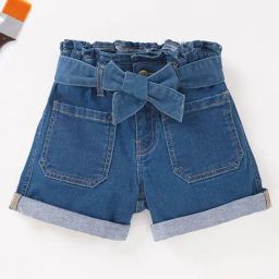 Ed-a-Mamma Kids Blue Solid Shorts-image-86