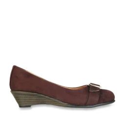 Elle Women's Brown Wedge Pumps-image-66