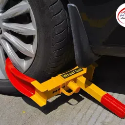 Auto Pearl Claw Type Adjustable Anti Theft Wheel Clamp Lock for Skoda Rapid Type-2 2015 Onwards image 4