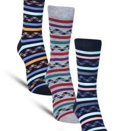Dollar Multicolor Striped Socks - Pack of 3-6