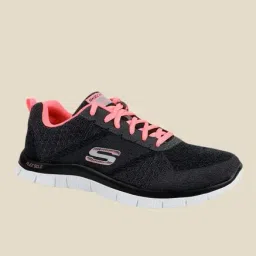 Skechers Flex Appeal Dark Grey & Pink Running Shoes-image-6