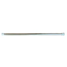 GENERIC Adjustable Tension Shower Curtain Rod Design-2 125 to 230 cm Size with White Finials-image-92