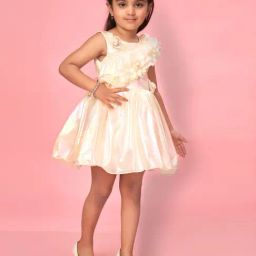 Aarika Kids Cream Applique Frock-image-19