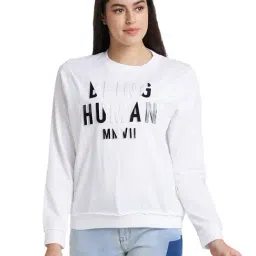 Being Human White Printed Pullover-picture-10