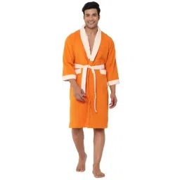 Spaces Cloudz Orange 300 GSM Cotton Large Bathrobe-image-37