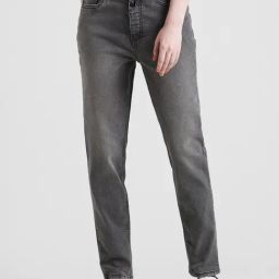 Only Grey Cotton Straight Fit Mid Rise Jeans-image-65