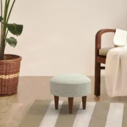 Chumbak Begum Srilanka Solid Ivory Wood Foot Rest Ottoman-image-69